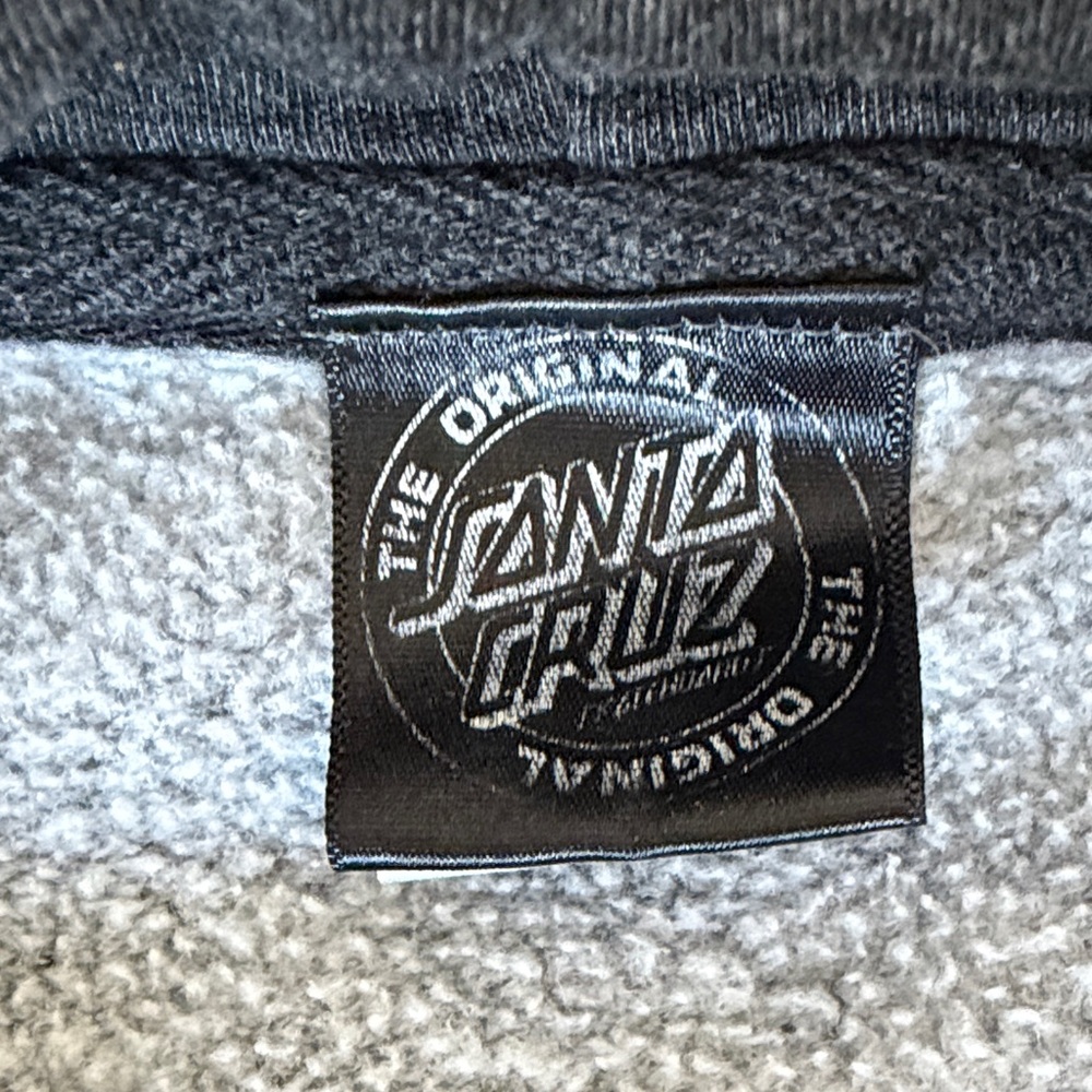 Santa Cruz Charcoal Gray Hoodie with Pink Logo - Picture 3 of 6